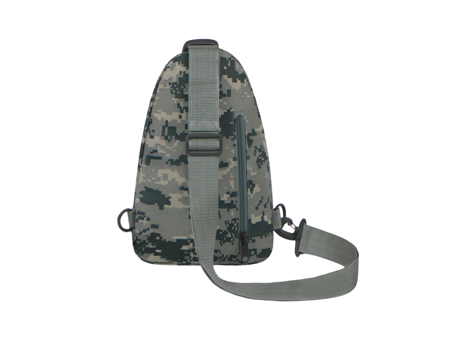 Camouflage sling bag on a white background