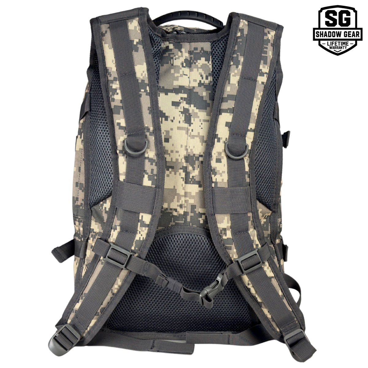 SG704 Transit 34L Commuter Laptop Backpack in ACU - back view