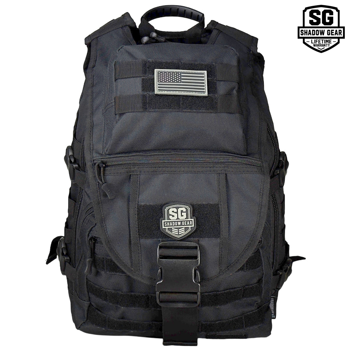 SG704 Transit 34L Commuter Laptop Backpack in Black - front view