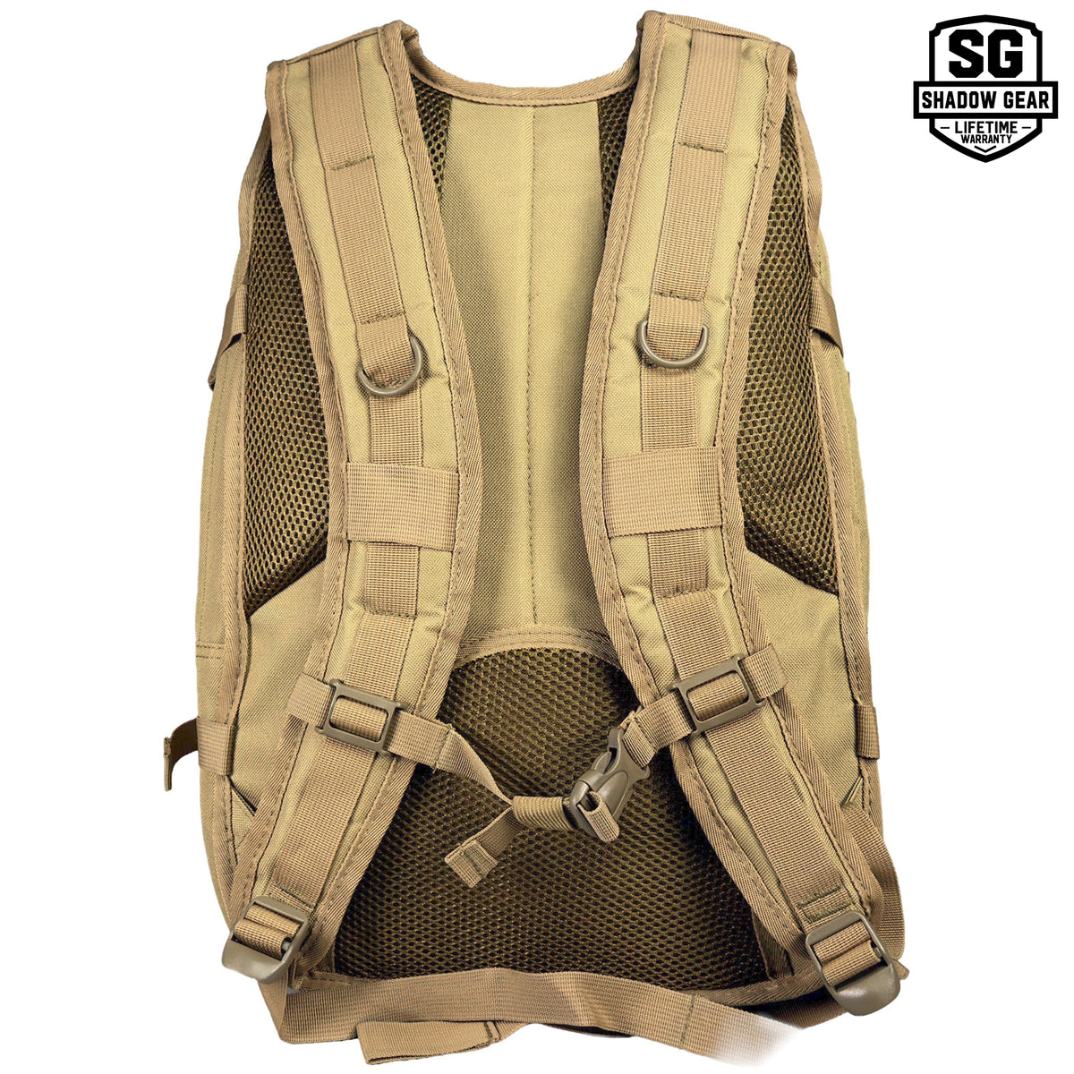 SG704 Transit 34L Commuter Laptop Backpack in Tan - back view