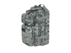 Camouflage backpack on a white background