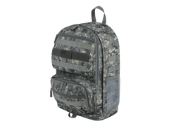 Camouflage backpack on a white background
