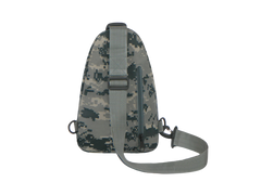 Camouflage sling bag on a white background