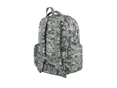 Camouflage backpack on a white background