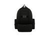 Black backpack on a white background