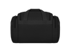Black duffel bag on a white background