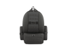 Black tactical backpack on a white background