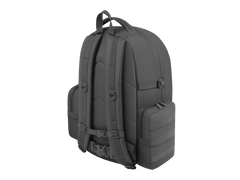 Gray backpack on a white background