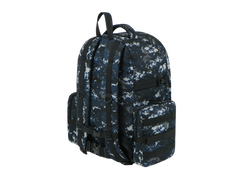 Camouflage backpack on a white background