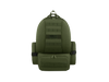 Green tactical backpack on a white background