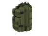 Green tactical backpack on a white background