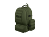 Green tactical backpack on a white background