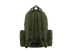 Green backpack on a white background