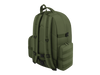 Green backpack on a white background