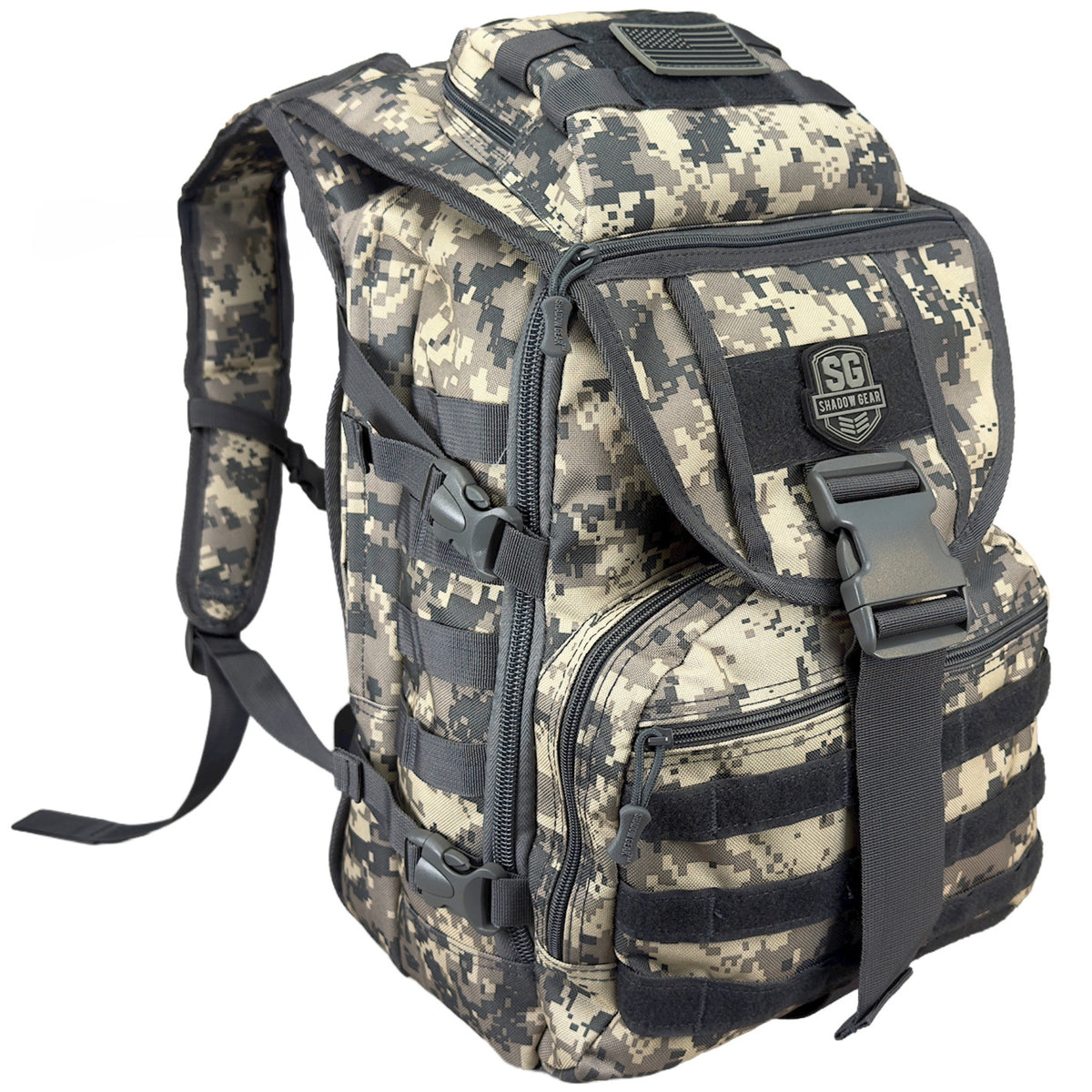 SG704 Transit 34L Commuter Laptop Backpack in ACU - angle view