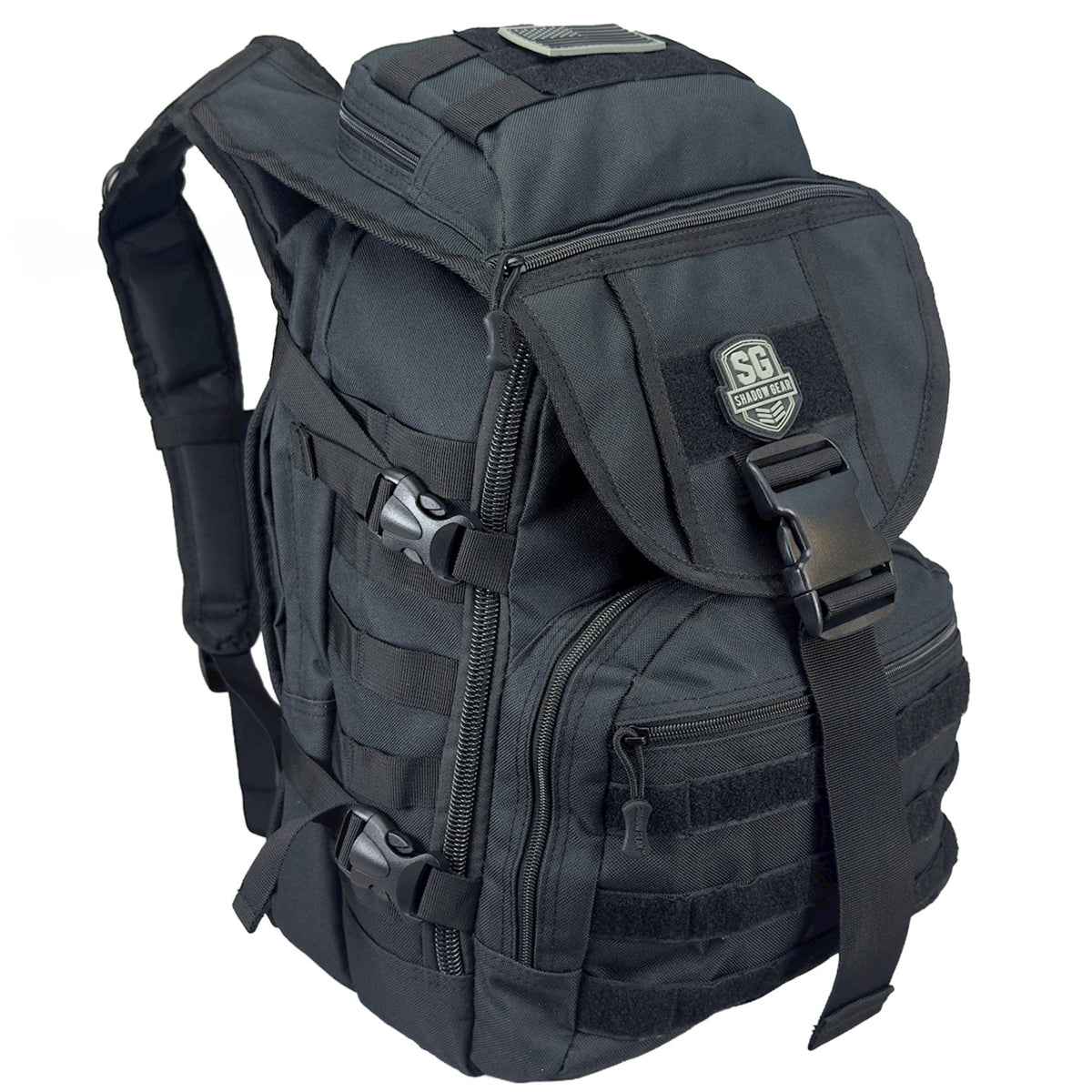 SG704 Transit 34L Commuter Laptop Backpack in Black - angle view