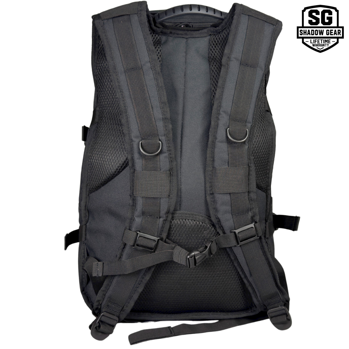 SG704 Transit 34L Commuter Laptop Backpack in Black - back view
