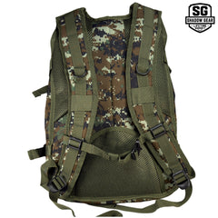 SG704 Transit 34L Commuter Laptop Backpack in Green ACU - back view