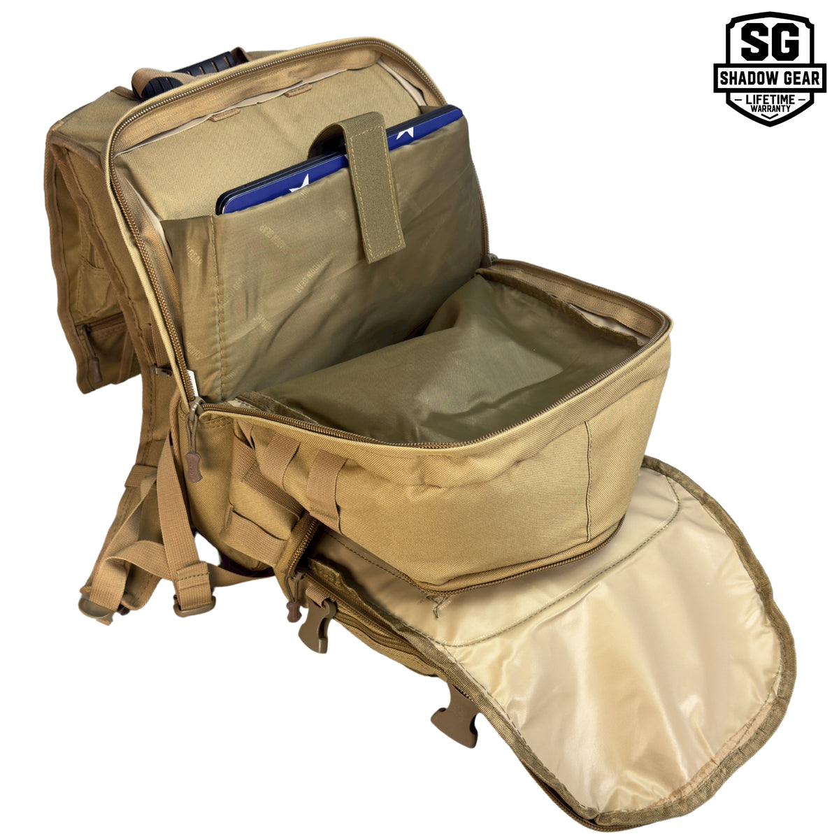 SG704 Transit 34L Commuter Laptop Backpack - main compartment open