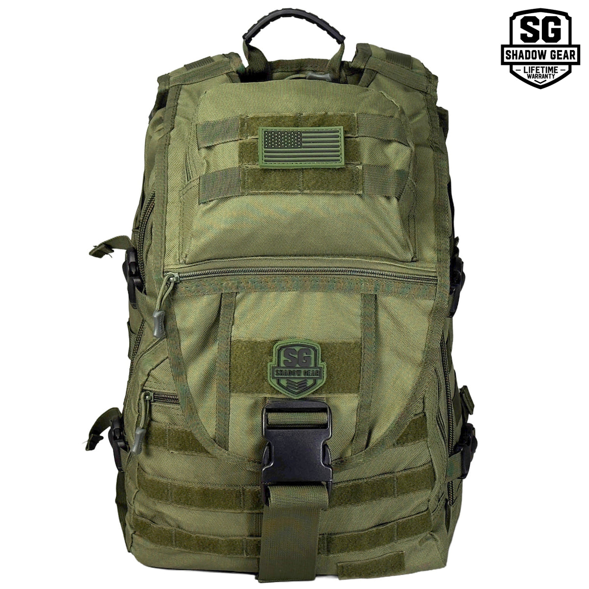 SG704 Transit 34L Commuter Laptop Backpack in Olive - front view