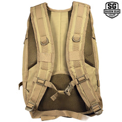 SG704 Transit 34L Commuter Laptop Backpack in Tan - back view