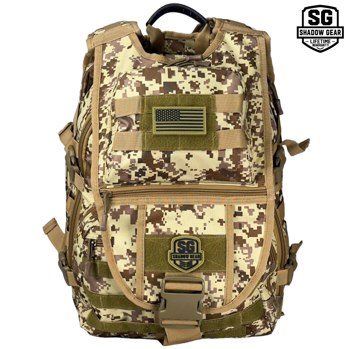 SG704 Transit 34L Commuter Laptop Backpack in Tan ACU - front view