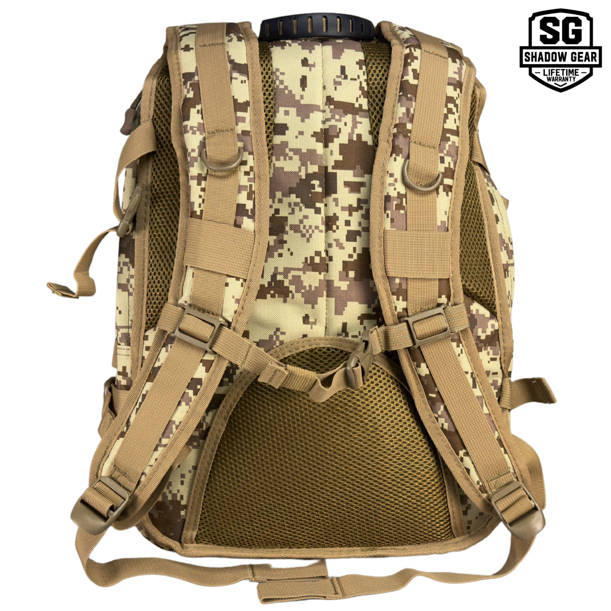 SG704 Transit 34L Commuter Laptop Backpack in Tan ACU - back view