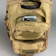 SG704 Transit 34L Commuter Laptop Backpack - top pocket open showing organization