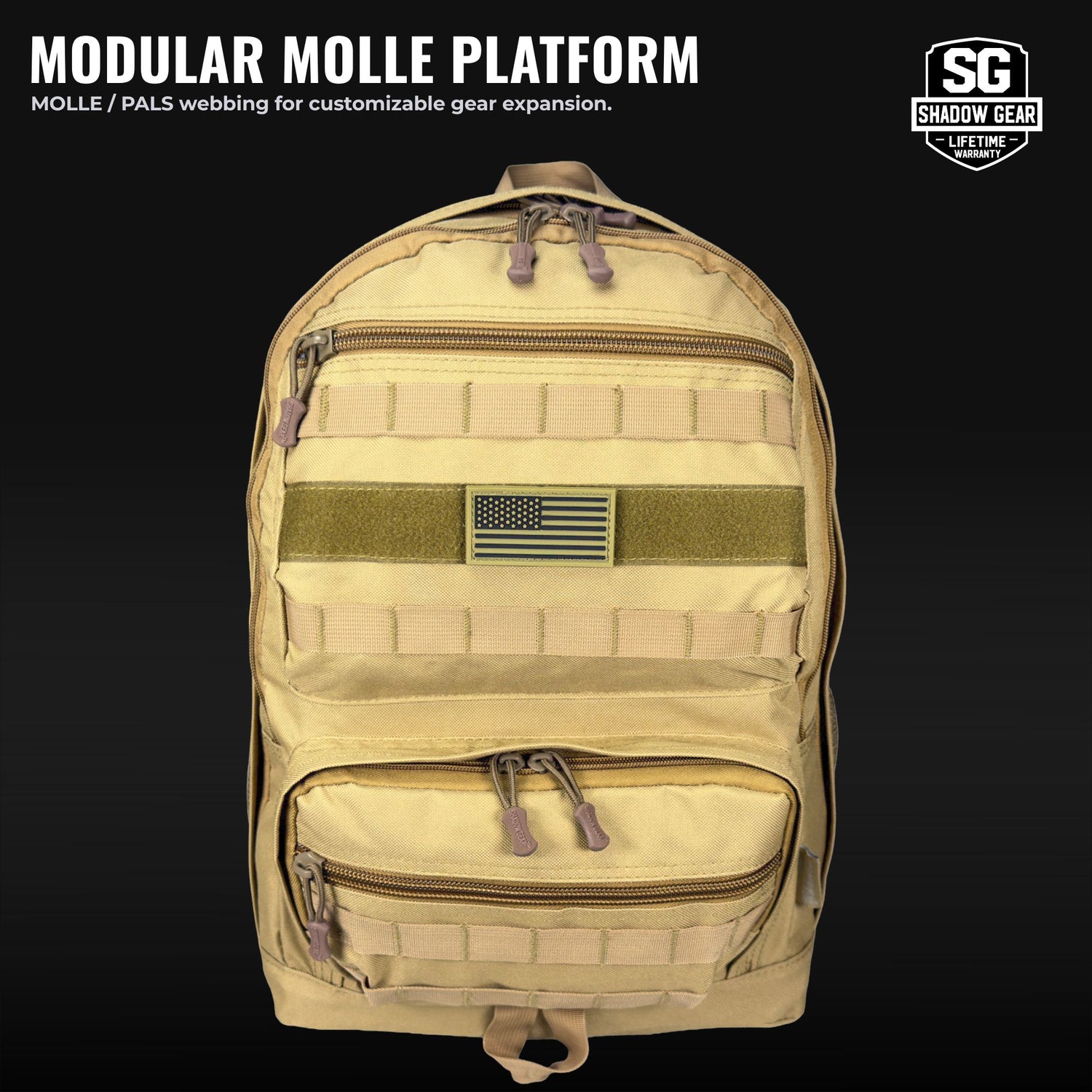 Shadow Gear SG709 Tactical MOLLE Backpack - Compact Assault Pack