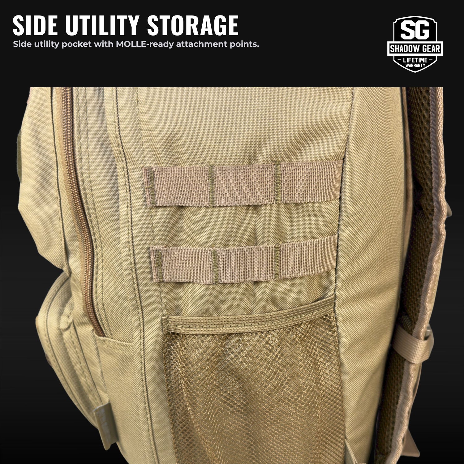 Shadow Gear SG709 Tactical MOLLE Backpack - Compact Assault Pack