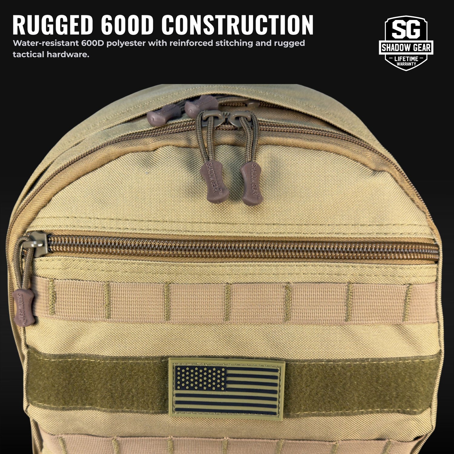 Shadow Gear SG709 Tactical MOLLE Backpack - Compact Assault Pack