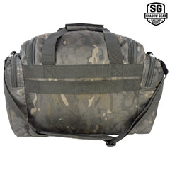 Shadow Gear Traverse 18 42L Tactical MOLLE Duffel Bag in Black ACU camo, back view