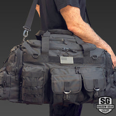 Shadow Gear USA SGD26 Black Tactical Duffel Bag - 26-inch Multi-Pocket Heavy Duty Gear Bag with Shoulder Strap