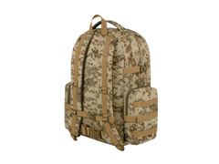 Camouflage backpack on a white background