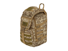 Camouflage backpack on a white background