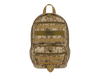 Camouflage backpack on a white background