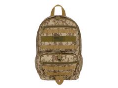 Camouflage backpack on a white background