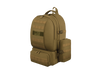 Brown tactical backpack on a white background