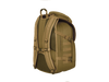 Brown tactical backpack on a white background