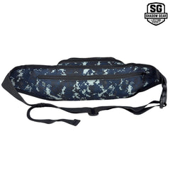 Shadow Gear Dash 4L tactical waist pack in Navy ACU camo, back view showing the rear zippered pocket and adjustable strap