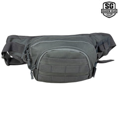 Shadow Gear Dash 4L tactical waist pack in Charcoal, front view with MOLLE webbing on the front pocket