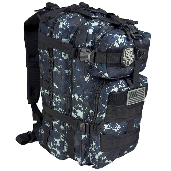 Shadow Gear SG702 Summit 28L Tactical MOLLE Rucksack in Navy ACU - angle view